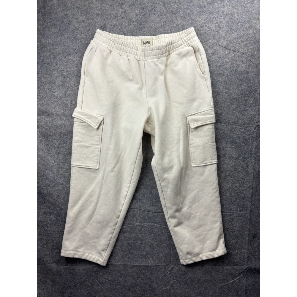 Madewell MWL Pants Size L High Rise Tapered Leg‎ Cropped Lounge Comfy Sweatpant